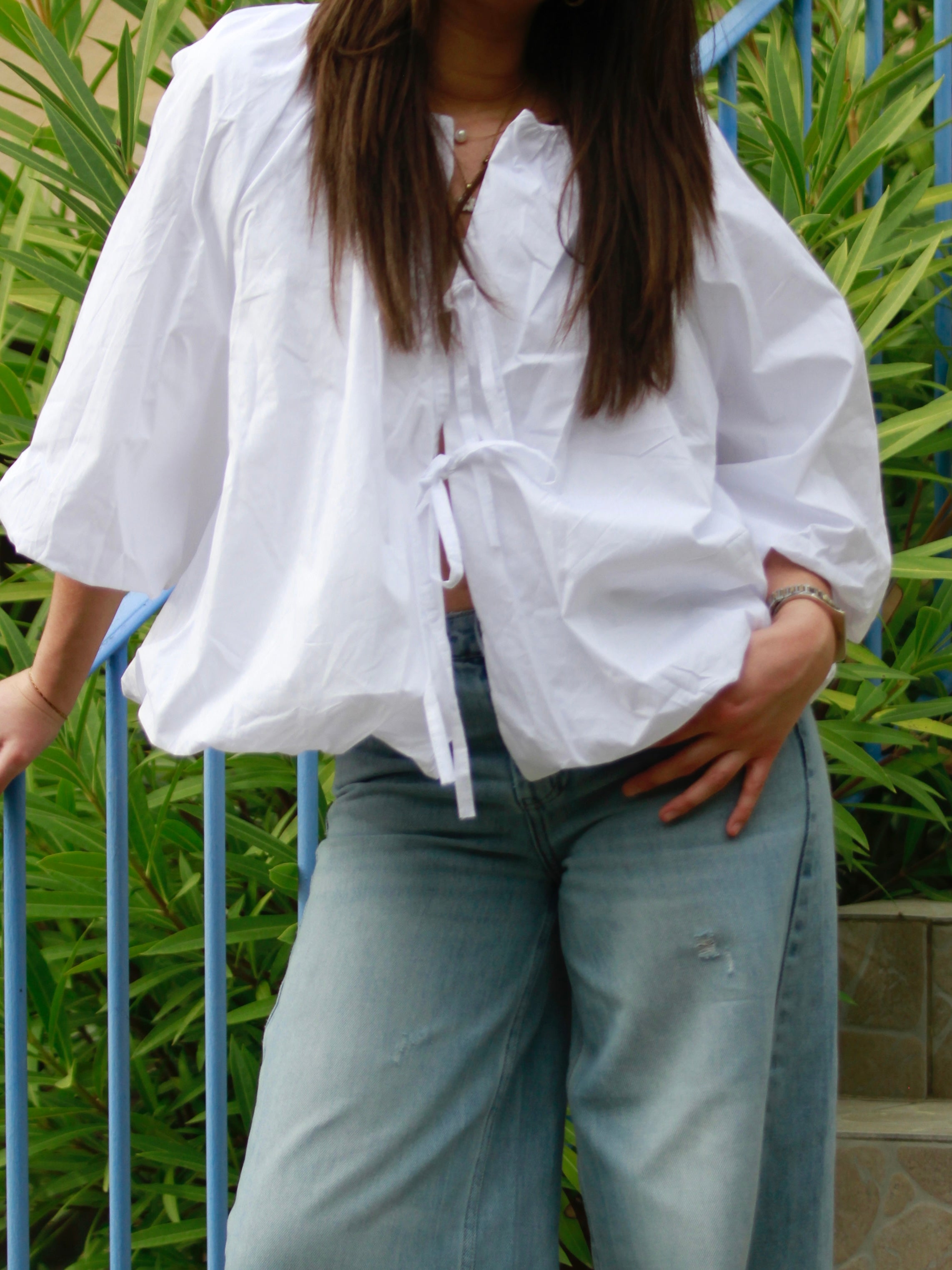 Blouse Célia blanc face 