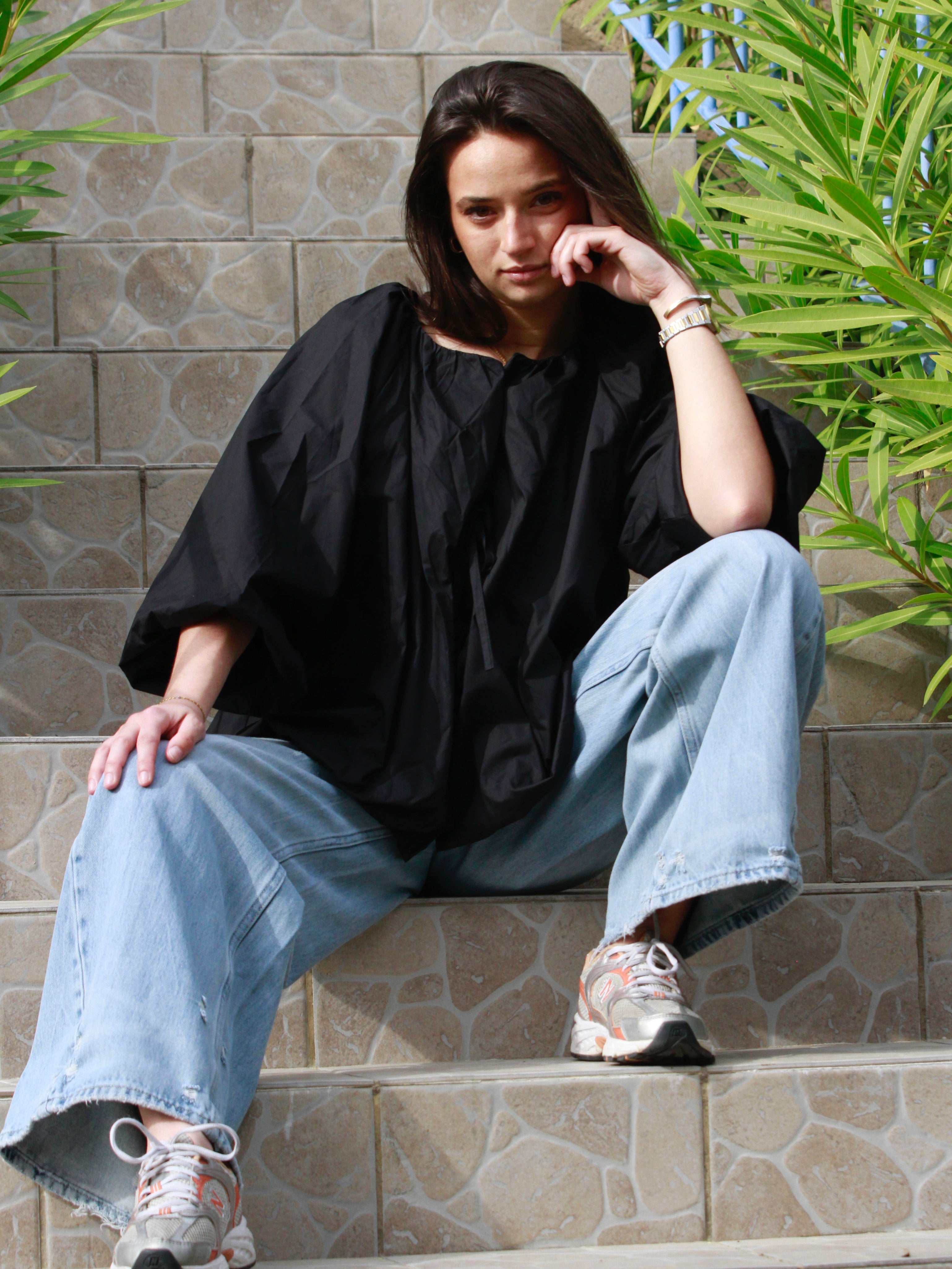 Blouse Célia noir look