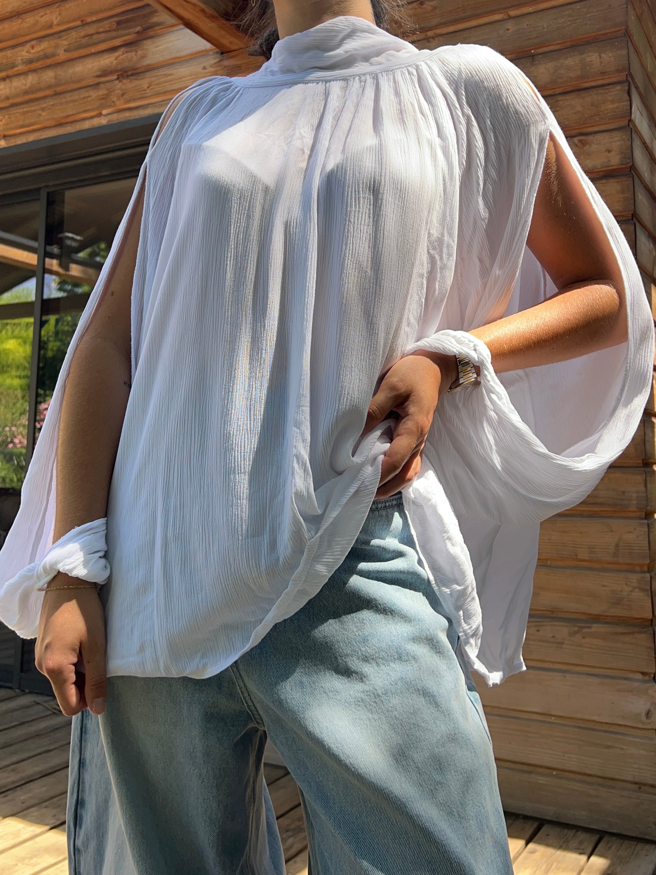 Blouse Marie blanche face