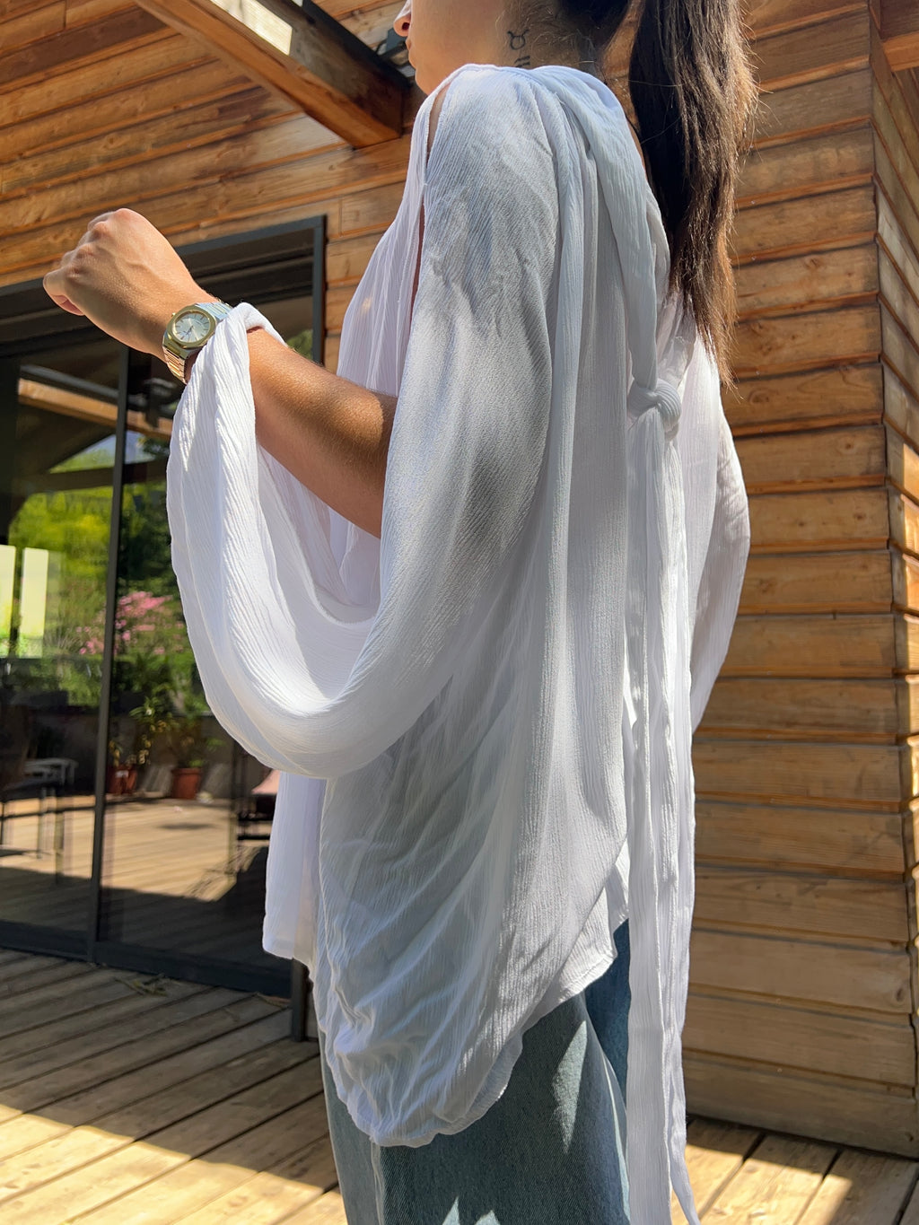 Blouse Marie blanche profil