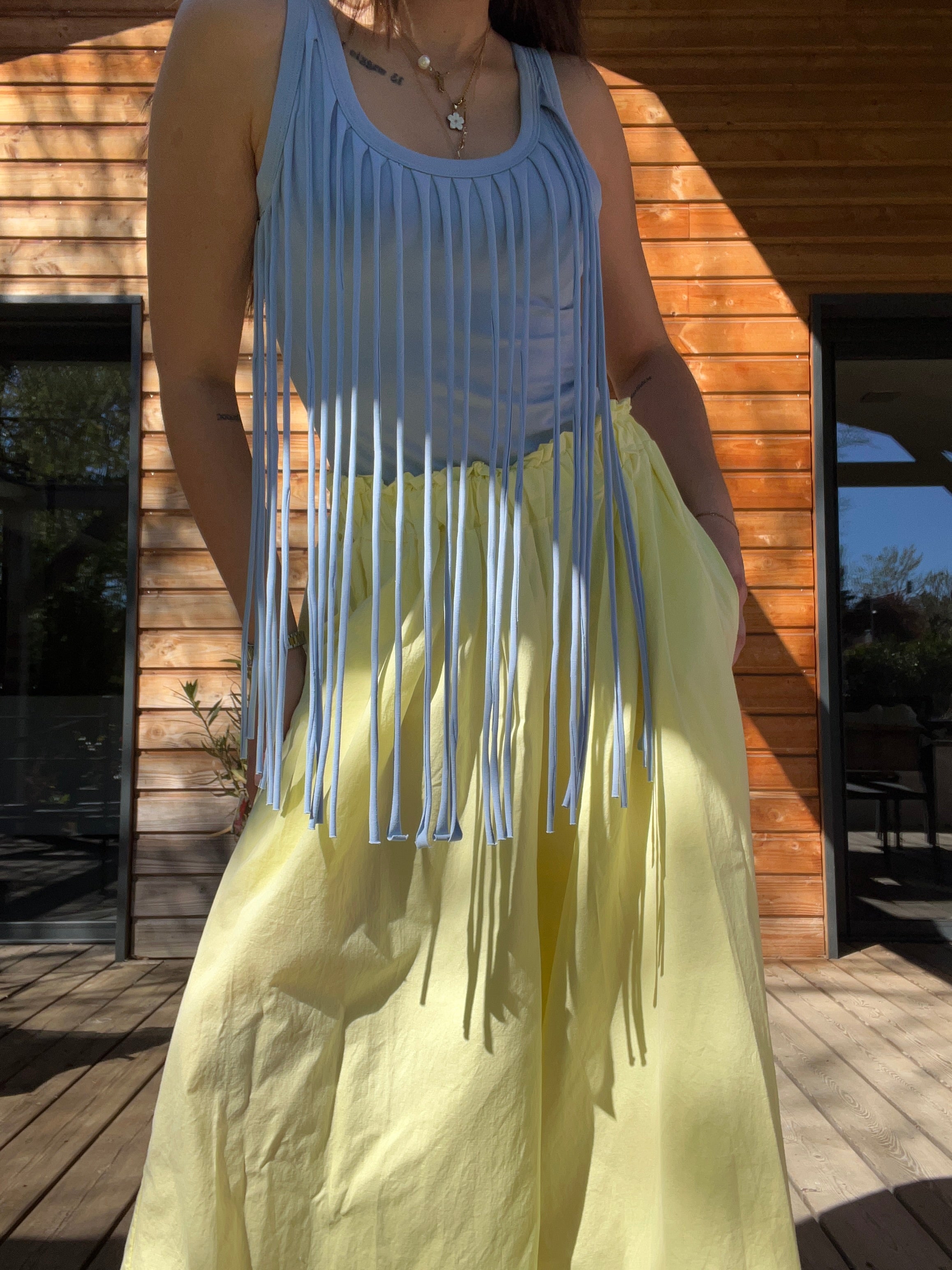 Pantalon Mia jaune face