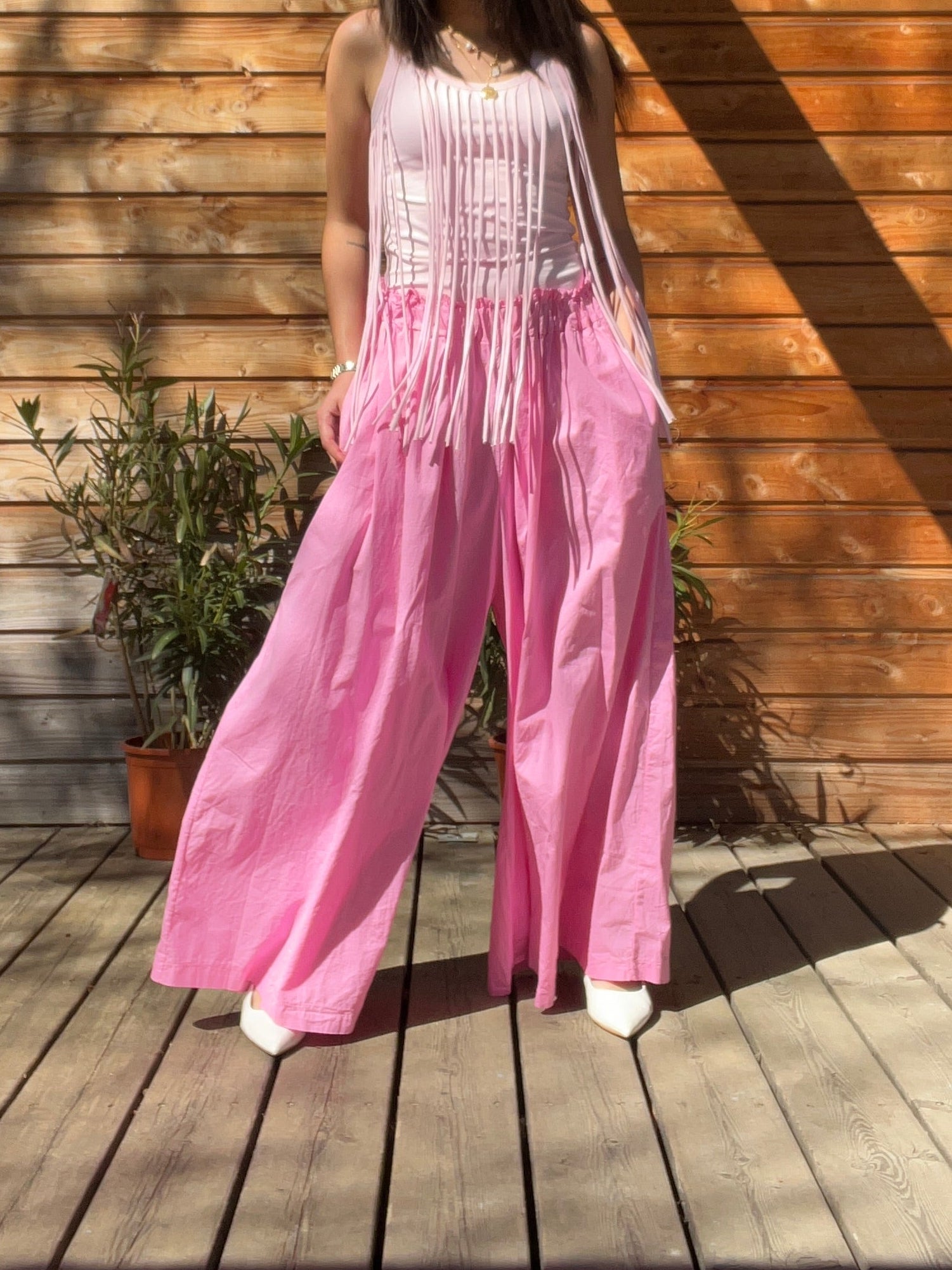 Pantalon Mia rose face